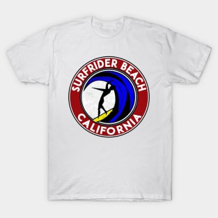 Surfrider Beach Malibu California Surfing T-Shirt